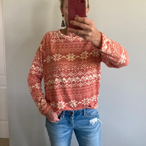 Brushed Hacci Fair Isle Long Sleeve Top - Picture 2 of 9